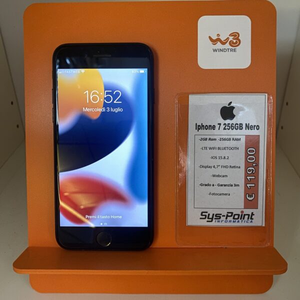 iPhone 7 256GB nero Grado B - immagine 2